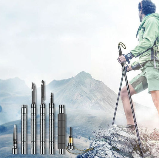 Alpenstock Folding Multifunctional Outdoor Hiking Stick